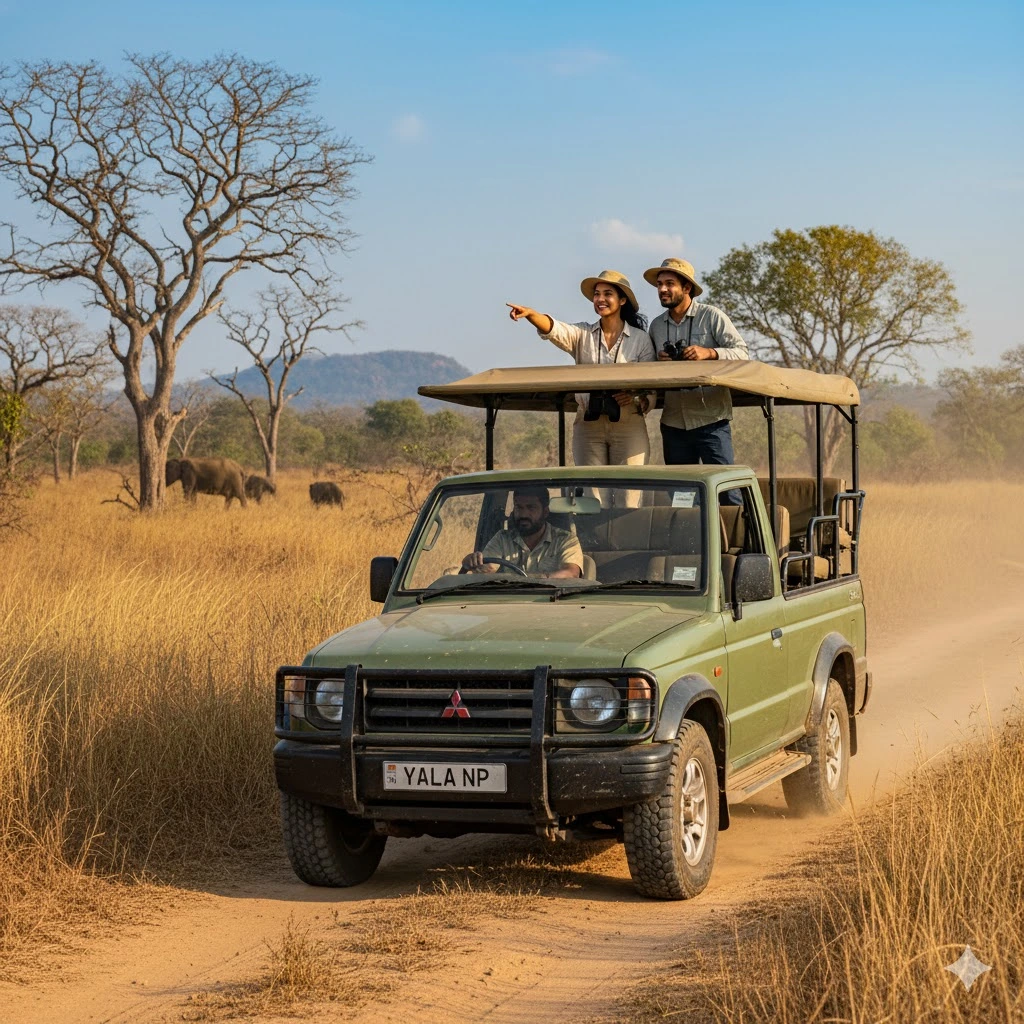 Yala Safari Jeep with Couple